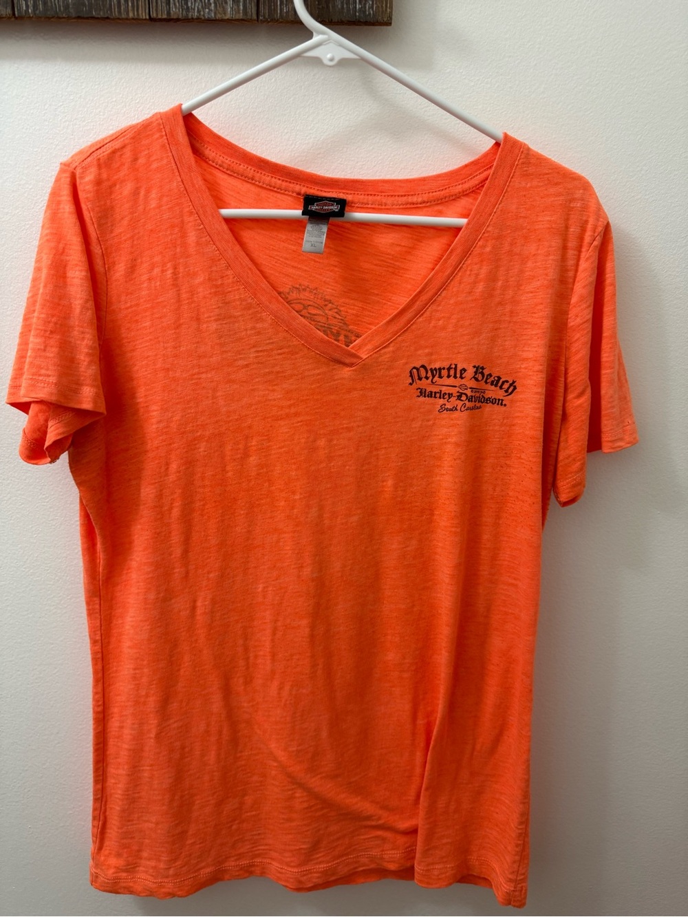 Myrtle Beach Harley-Davidson Orange V-Neck Tee